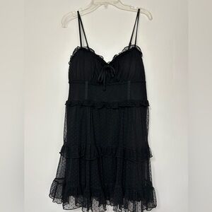 Wild Fable Women’s Sleeveless Tiered Mesh Fit & Flare Skater Dress